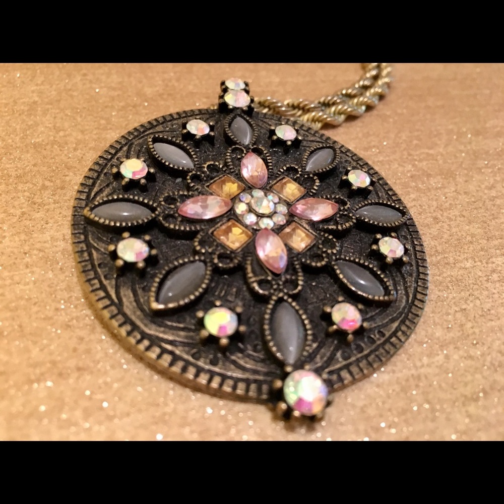 Lia Sophia Boho Pendant with gold tone chain